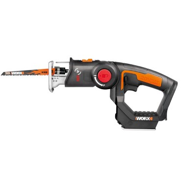 Worx WX550L.9 AXIS 20v Reciprocating Saw and Jigsaw with Orbital Mode, Variable Speed and Tool-Free Blade Change   Tool Only