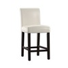Set of 2 24" Vermont Faux Leather Counter Height Barstool White - Inspire Q: Modern Padded Back, Rubberwood Frame - 2 of 4