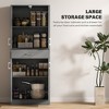 71" Kitchen Cabinet with Drawer and Adjustable Shelf, Freestanding Tall Kitchen Pantry - 4 of 4