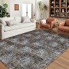 Washable Modern Abstract Plaid Rug, Low Pile Soft Non-Slip Floor Carpet for Living Room Bedroom Dining Office Nursery - 3 of 4