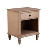 Sapphtopaz Night Stand with Drawer and Storage Space Farmhouse Side Table with Conical Solid Wood Legs, Nightstand for Bedroom, Living Room - 2 of 4