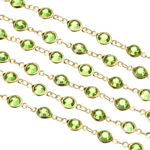 Unique Bargains Brass Bulk Smooth Decoration Rhinestone Chain for Jewelry Making DIY - 1 of 4