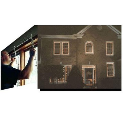 Adjustable White PVC Window Frame for Mini Christmas Lights