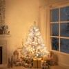 SeaCamel 4FT Silver Pre-Lit Artificial Christmas Tree - 400 Tips, 150 LED Lights (11 Modes), Hinged w/ Metal Stand for Indoor/Outdoor Holiday Decor - 2 of 4