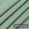 Waffle Weave Textured Solid Curtains for Bathroom Kitchen Cafe - 4 of 4