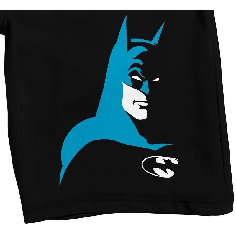 Batman Cartoon Profile Men's Black Sleep Pajama Shorts, 2 of 4