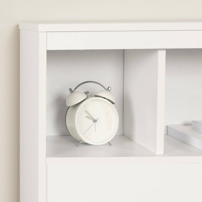 Pure White Fusion Full Bookcase Headboard with Storage