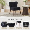 Velvet Accent Chair - Mid-Century Modern Lounge Chair with Wood Legs, 300Lb Capacity Wingback Chair, Comfortable Reading Chair for Bedroom, Office - 4 of 4