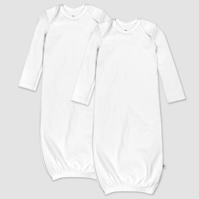Honest Baby 2pk Sleeper Gown - White