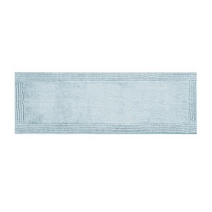 MAYEERTY 24"x72" Oversized Modern Blue Cotton Textured Bath Rug 1pcs - 1 of 4