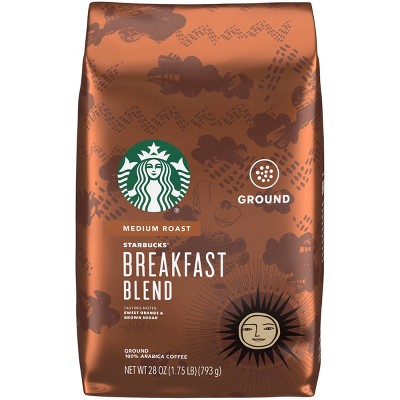 Starbucks Breakfast Blend Medium Roast Ground Coffee - 28oz