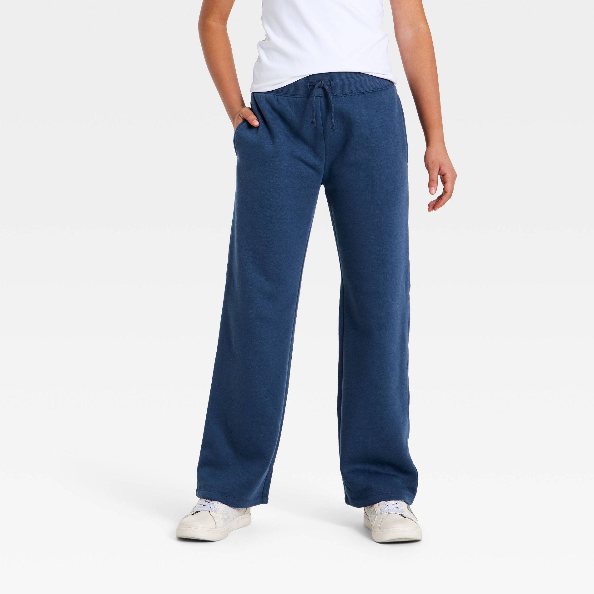 Girls' Wide Leg Fleece Sweatpant - art class™