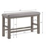 TiramisuBest Button Tufted Bed Bench - Upholstered with Arms & Solid Wood Legs, Black - 4 of 4