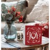 Joy Christian Christmas Wooden Box Sign, Farmhouse Red Christmas Snowflake Xmas Wood Sign - 2 of 4