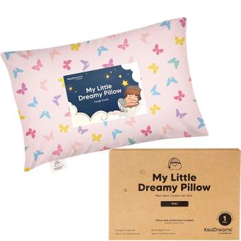 KeaBabies Mini Toddler Pillow with Pillowcase, 9x13 Small Pillow for Toddler, Soft Kids Pillow for Sleeping, Travel, Age 2-4