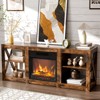 Karl Home TV Stands & Entertainment Centers  For Tvs Up To 70'' Farmhouse with 18'' Fireplace - 2 of 4