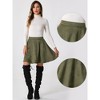 INSPIRE CHIC Women's Basic Faux Suede Flared Casual Mini Skater Skirt - 2 of 4