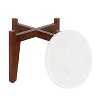 Kate and Laurel Icelyn Round Plant Stand Set, 2 Piece, Walnut Brown - 4 of 4