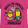 Girls' - Despicable Me Minions - Dress To Impress Yourself Fitted Short Sleeve Graphic T-Shirt - 2 of 4