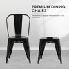 COMHOMA Metal Dining Chair Set of 4, Industrial Modern Bistro Stackable Chairs Indoor Outdoor - 4 of 4