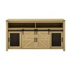 Bella Depot 59.3'' Farmhouse Buffet Sideboard with Sliding Barn Door and Mesh Panels - 3 of 4