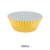 Unique Bargains Solid Color Disposable Baking Cups Aluminum Foil Greaseproof Paper 1.97"x1.18" 100 Pcs - 4 of 4
