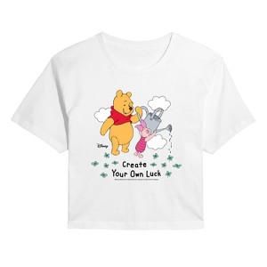 Women's - Disney - Create Own Luck Cropped Graphic T-Shirt - 1 of 4