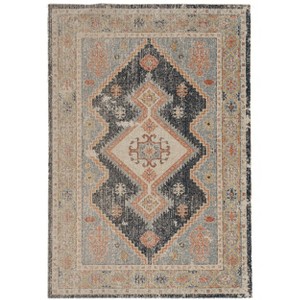 Great Zero Harlon Rug Off White/Blue - Linon - 1 of 4