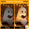 Racxily Cute Ghost Reading Book Lamp, Cute Halloween Ghost Night Light, Light up Ghosts Halloween Decorations for Indoor Home Table Centerpiece - 4 of 4