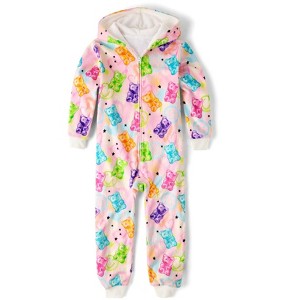 The Children's Place Girls Long Sleeve Gummy Fleece One Piece Pajamas - 1 of 3