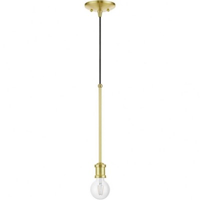 Lansdale Mini 5" Satin Brass Indoor/Outdoor Pendant Light