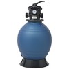 vidaXL Pool Sand Filter with 6 Position Valve Blue 18 inch - 3 of 4
