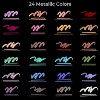 Ohuhu Markers Metallic Pens: 24 Colors Water-based for Adults Mandala Coloring Book Glitter Shimmer Markers for Black White Paper Glass Rock Cards DIY - 4 of 4