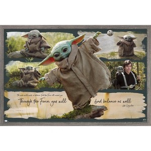 Trends International Star Wars: The Book of Boba Fett - Grogu Jedi Training Framed Wall Poster Prints - 1 of 4