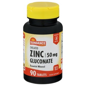 Sundance Vitamins 50 mg Chelated Zinc Gluconate 90 Tablets - 1 of 4