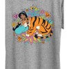 Women's - Disney Princess - Jasmine And Rajah Flowers Short Sleeve Graphic T-Shirt - 2 of 4