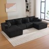 GustoWave 137" Cloud Sectional Couch, Modular Modern U-Shaped Sofa with Chaise Lounge, Corduroy Fabric, Convertible Sleeper Sofa - 4 of 4