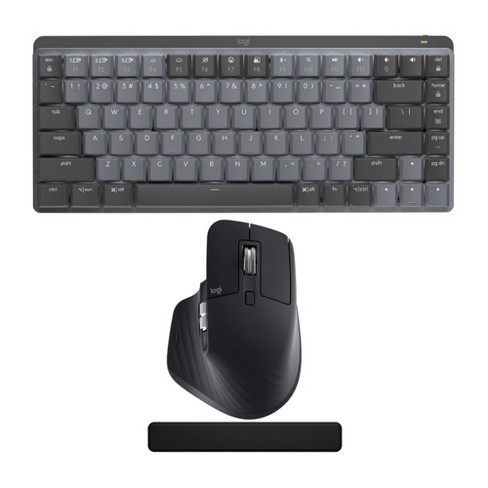 Logitech MX Mechanical Mini Linear Keyboard (Graphite) with Mouse and Palm  Rest