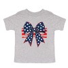 The Juniper Shop Coquette Patriotic Bow Toddler Short Sleeve Tee - 2 of 4