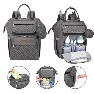 BabbleRoo Baby Diaper Bag Backpack, Waterproof Travel Bag, Wide Top, Unisex - 1 of 4