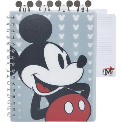 Disney Mickey Mouse Journal Notebook, Spiral Bound, 96 Lined Pages, 7 x 8 inches, Grey