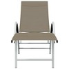 vidaXL Sun Lounger Textilene and Aluminum Taupe - 3 of 4