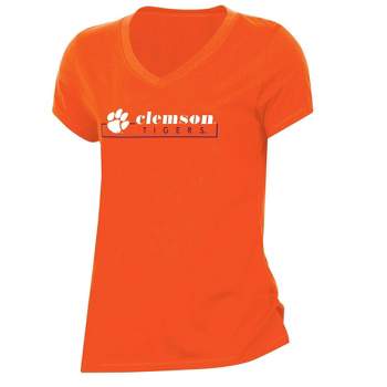 NCAA Clemson Tigers Women's Core V-Neck T-Shirt