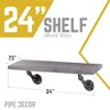 RESTORE Riverstone Grey 24 in. Wood Shelf (Wood Only) by Pipe Decor - 3 of 4