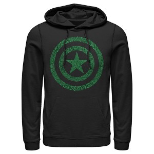 Men's Marvel St. Patrick's Day Captain America Clover Shield Pull Over Hoodie - 1 of 4