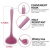 Unique Bargains Heat Resistant Ergonomic Handle Non-Stick Soup Ladle 11.4 Inch Fuchsia 1 Pc - 4 of 4