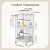 Small Bird Cage For Parakeets, 40inch Parakeet Bird Cage With Stand, Dividable Double Flight Cage for Parrotlet Conures - 2 of 4