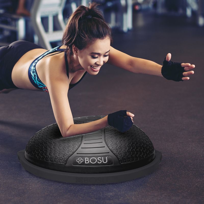Bosu NexGen 26 Inch 300 Pound Capacity Home Gym Full Body Balance Strength Trainer Ball Equipment with Guided Workouts and Pump, Black, 6 of 8