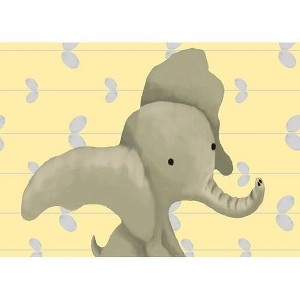 Oopsy Daisy's Edison the Elephant - Yellow & Grey Canvas Wall Art - Size 14x10 - 1 of 1