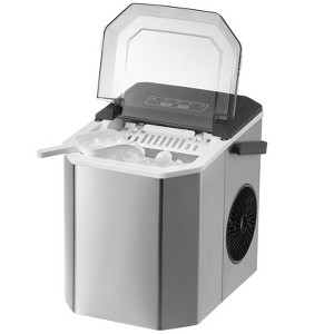 VEVOR Countertop Ice Maker, 9 Cubes Ready in 6 Mins, 26lbs in 24Hrs, Self-Cleaning Portable Ice Maker with Ice Scoop and Basket - 1 of 4